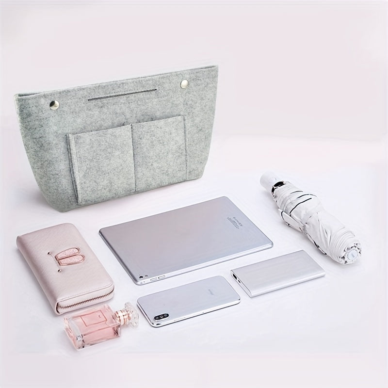 Solid Felt Organizer Insert Portable Minimalist Storage Bag