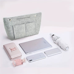 Solid Felt Organizer Insert Portable Minimalist Storage Bag