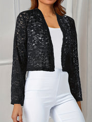 Stylish Lace Open Front Cardigan for Women