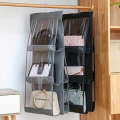 Transparent Double-sided Storage Hanging Bag Six-layer Shelf Bag