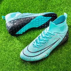 Unisex Turf Football Boots Anti Skid Lace Up Soccer Cleats