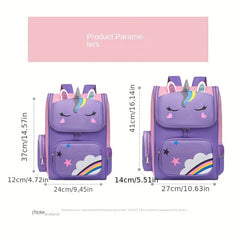Unicorn Pattern Children's Backpack with Reflective Strip