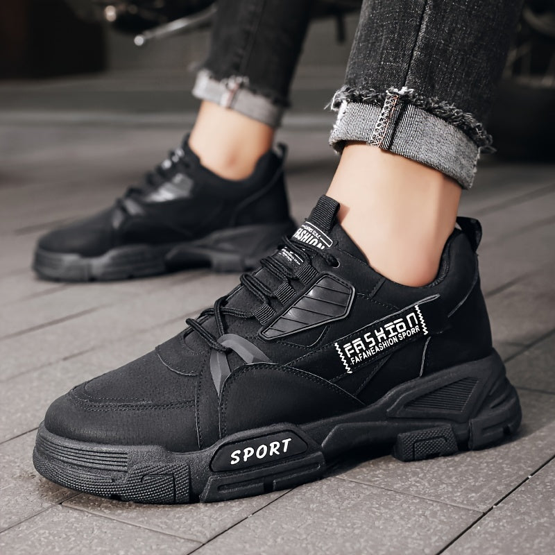 Men's Casual Ankle Boots PU Leather Lace-up Shoes