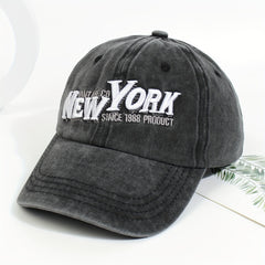 YORK Embroidery Baseball Cap Vintage Washed Distressed Cot...