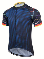 Polka Dot Cycling Jersey, Rear Pocket, Quick Dry, High Stretch, Fathers Gift