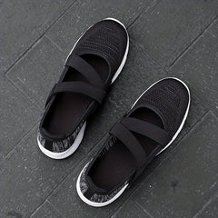 Women's Breathable Mesh Sneakers Casual Hook & Loop Outdoor Shoes Lightweight