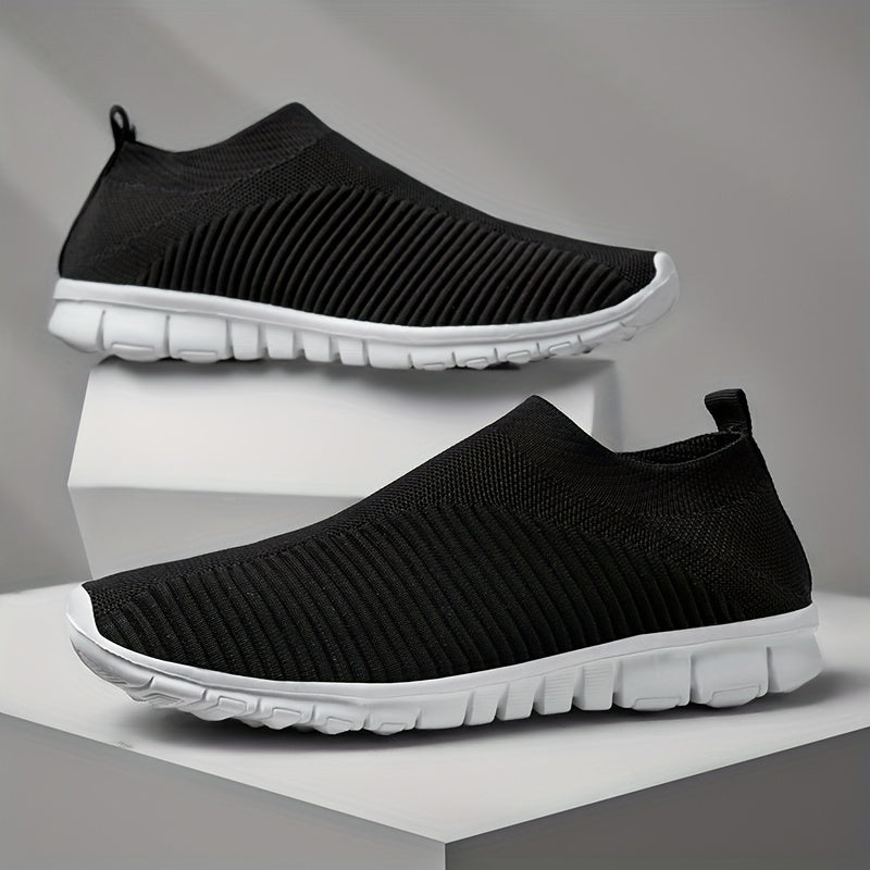Men's Breathable Knit Sock Shoes Lightweight Slip On Sneakers