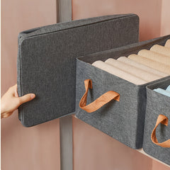 Portable Clothes Storage Drawer Box With Handles & Support Rack
