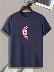 Men's Pease Print Graphic T-shirt for Summer