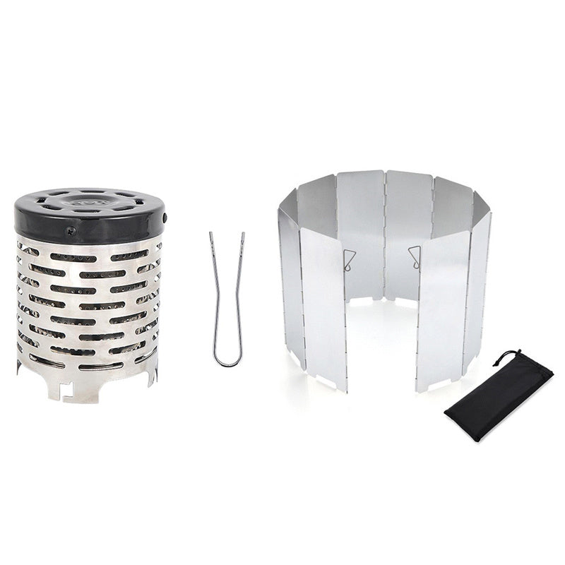 Outdoor Portable Gas Heater Set Stainless Steel Tent Warmer Stove