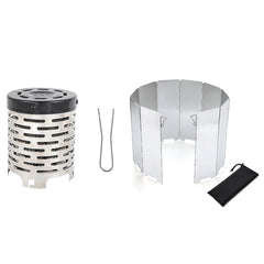 Outdoor Portable Gas Heater Set Stainless Steel Tent Warmer Stove