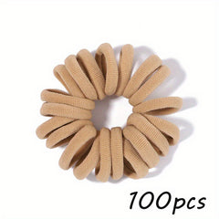 100pcs Candy Elastic Hair Ties Girls Hair Accessories Holiday Gift