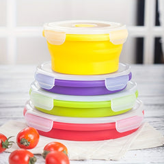 Leakproof Silicone Insulated Lunch Box Collapsible Bento Box for Office Workers
