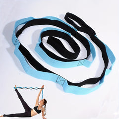 Yoga Stretch Strap for Pilates Dance Physical Therapy Non Elastic Loops