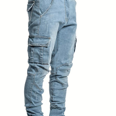 Men's Slim Fit Pocket Jeans - Casual Street Style Denim Pants