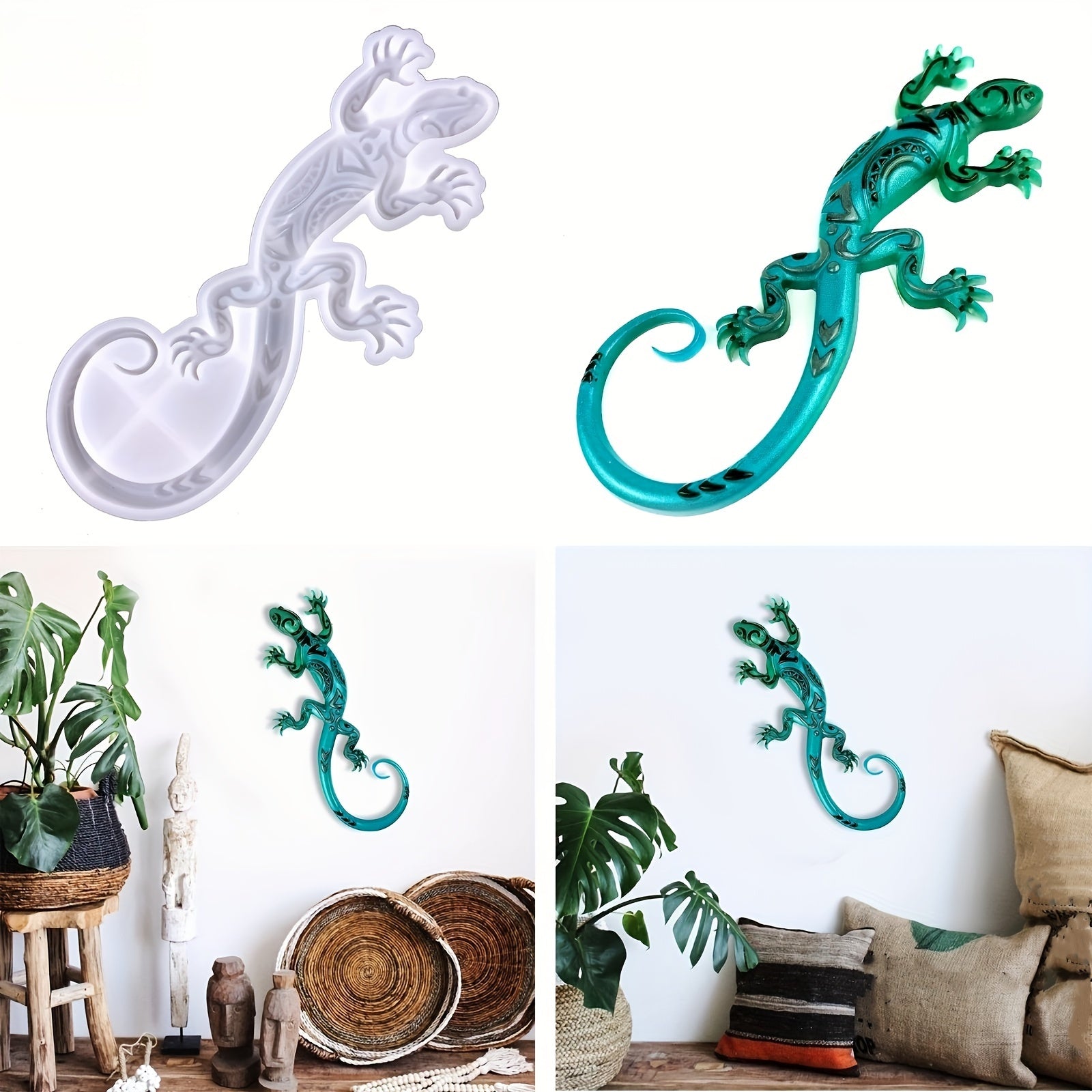 DIY Silicone Resin Molds Realistic Lizard Shapes