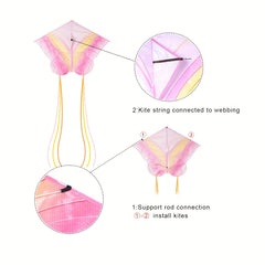 Starlight Butterfly Kite 91m Line Handle Beach Park Yard