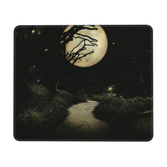 Night Moon Square Mouse Pad for Office Home Games Laptop Desktop
