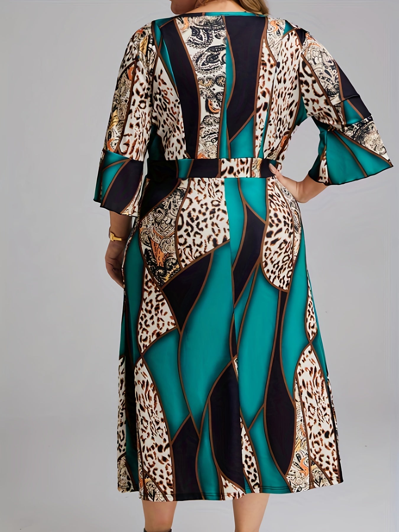 Baroque Print Maxi Dress