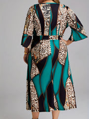 Baroque Print Maxi Dress