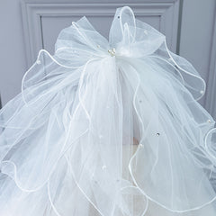 Bride Wedding Veil With Hair Comb Tulle Hair Piece Costume Accessory