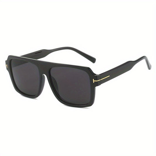 Vintage Square Aviator Sunglasses UV Protection T-shaped Decorative Glasses