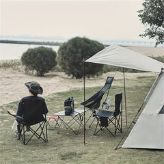 Portable Camping Chair with Bottle Holder, Folding Sports Lawn Fishing Chair