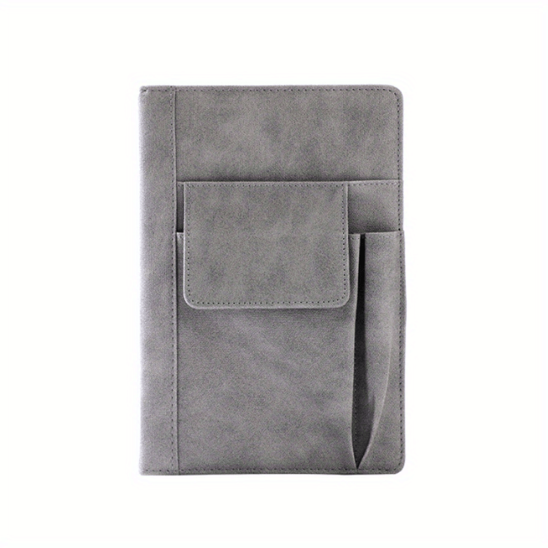 A5 Office Notebook Multifunctional Pocket Insert Cloth Pattern PU Leather