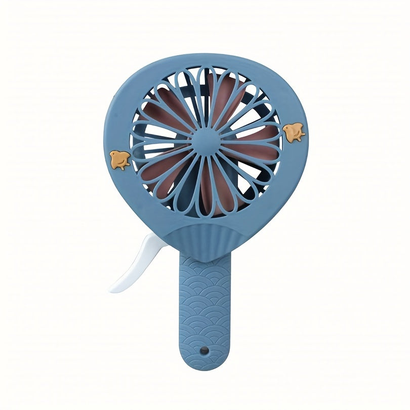 Mini Handheld Fan Portable Hand Pressure Fan Without Handle Cooling Cartoon Fan