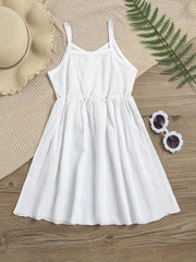 Toddler Girls Button Front Casual Cami Dress