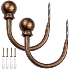 2pcs Metal Curtain Holdbacks U Shaped Hooks