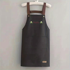 Waterproof Kitchen Apron Catering Work Clothes Nail Buckle Strap L
