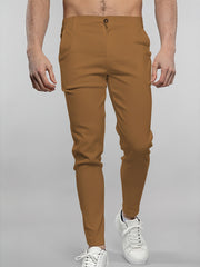 Men's Casual Slim Fit Pants in Solid Color
