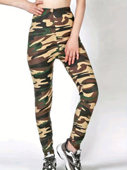 Camouflage Print Yoga Pants Running Leggings Women's Activewear