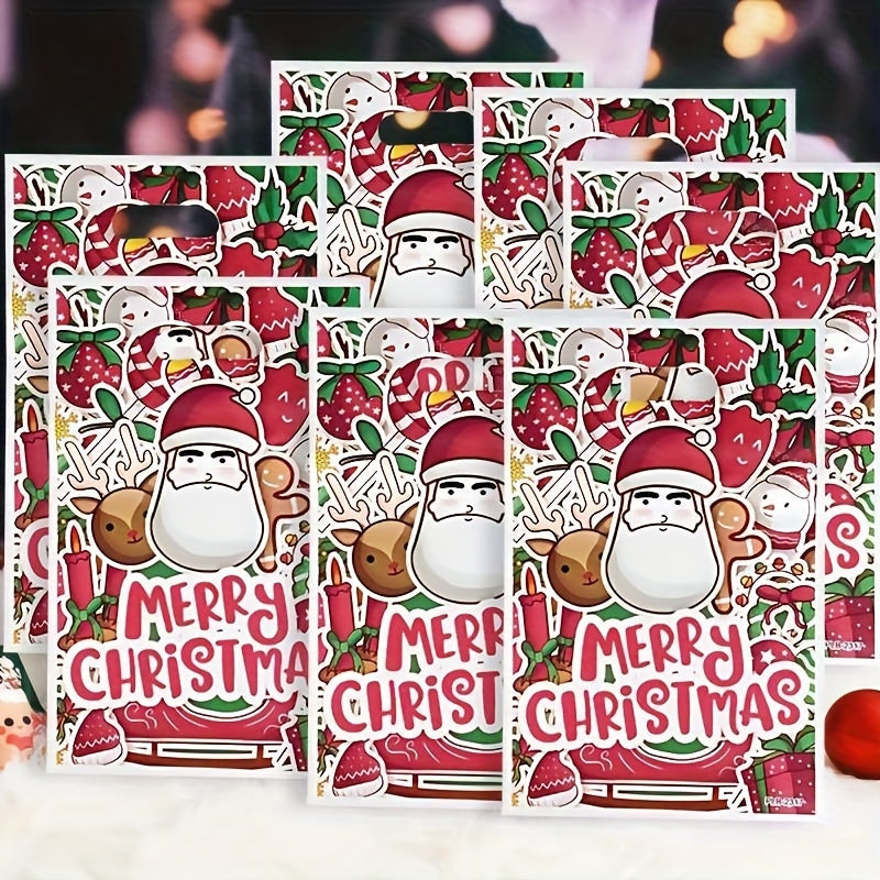 10pcs Christmas Gift Bags Cartoon Pearl Film Halloween Christmas Eve