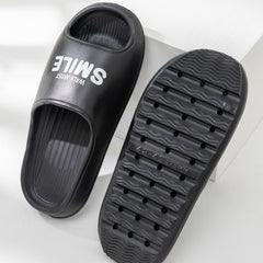 Men's Letter Graphic Platform Slippers
