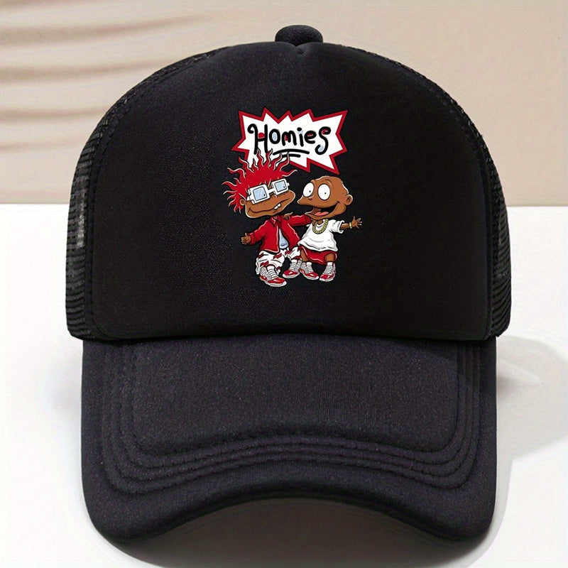 Cartoon Printed Peaked Cap Sunshade Baseball Cap