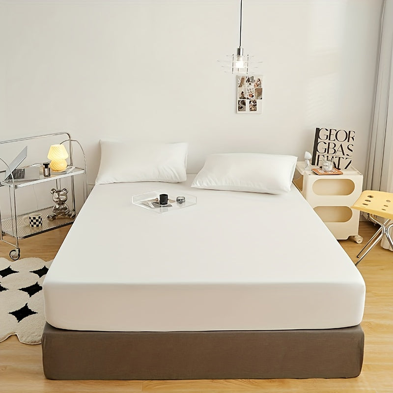 Polyester Brushed Fitted Sheet Soft Comfortable Solid Bedding Mattress Protector
