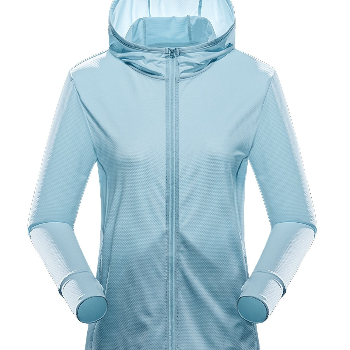 Women's UPF50 Protection Hooded Jacket Lightweight Full Zipper Long Sleeve