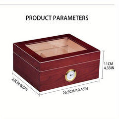 Large Capacity Men's Cigarette Box - Holds up to 50 Cigars