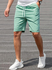 Stretch Graphic Drawstring Shorts for Men