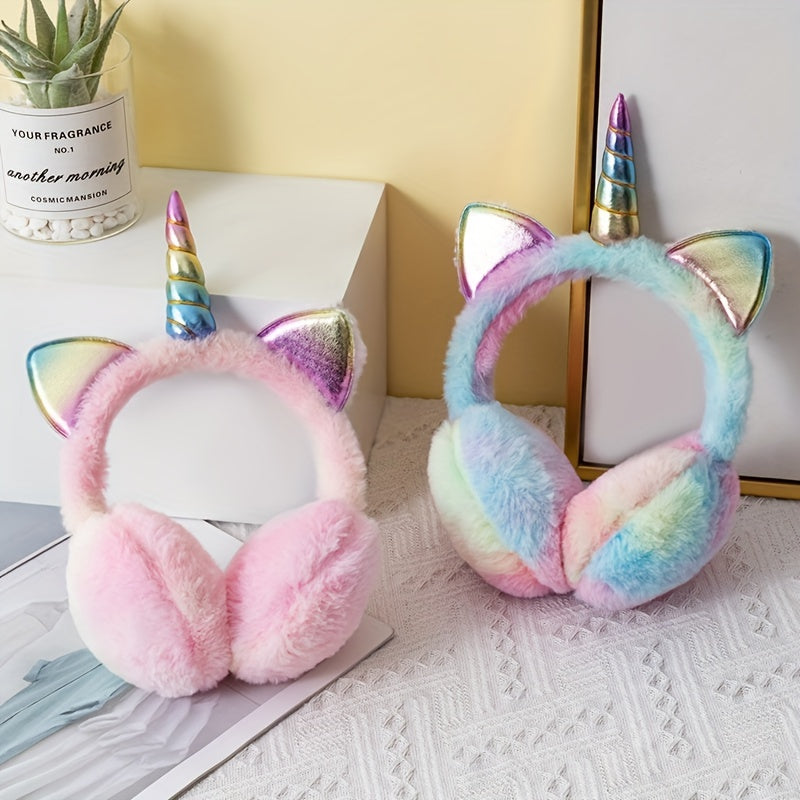 Unicorn Gradient Winter Warm Earmuffs Anti Freeze Ear Protector