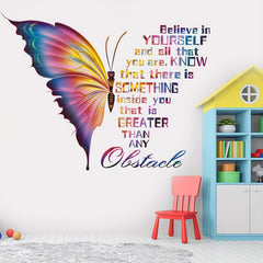 Butterfly Wall Sticker Kids Bedroom Decor Self Adhesive PVC Motivational
