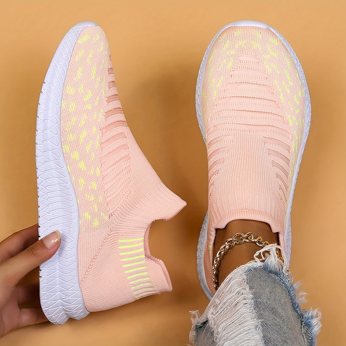 Women's Mesh Breathable Tennis Sports Shoes Lightweight Non slip Travel Shoes