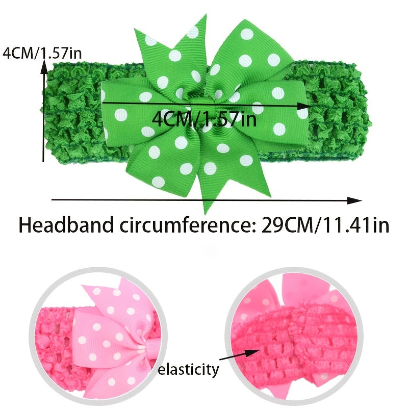 Girls Bow Knot Polka Dot Headband Head Accessories Headwear