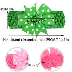 Girls Bow Knot Polka Dot Headband Head Accessories Headwear