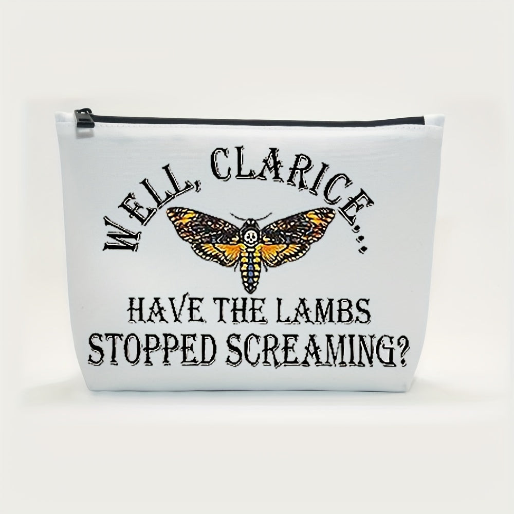 Clarice Lambs Stopped Makeup Bag Fan Gift Zipper Travel Bag