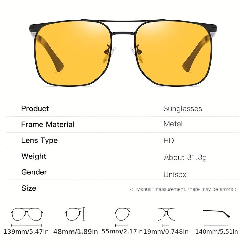 Men's Square Frame Sunglasses - UV Protection Eyewear