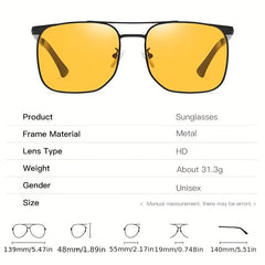 Men's Square Frame Sunglasses - UV Protection Eyewear