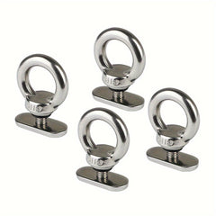 4 Pack Stainless Steel Track Mount Tie Down Eyelets Boat Bungee Cord Holders